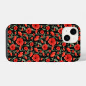 Rote Mohnblumen iPhone Hülle (Rückseite (Horizontal))