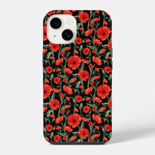 Rote Mohnblumen iPhone 14 Hülle
