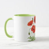Rote Mohnblumen-Kaffee-Tassen-ukrainischer Entwurf Tasse (Links)