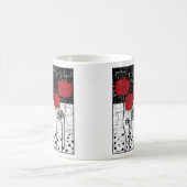 Rote Mohnblumen Kaffeetasse (Mittel)
