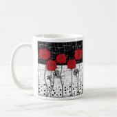 Rote Mohnblumen Kaffeetasse (Links)