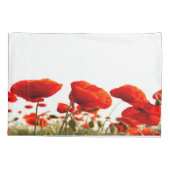 Rote Mohnblumen Kissenbezug (Rückseite)