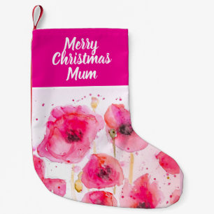Rote Mohnblumen Klatschmohn Blumen Weihnachten Kleiner Weihnachtsstrumpf
