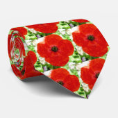 Rote Mohnblumen-Krawatte Krawatte (Gerollt)