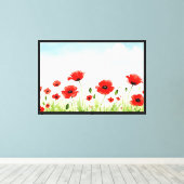 Rote Mohnblumen Leinwanddruck (Insitu (Holzboden))