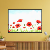 Rote Mohnblumen Leinwanddruck (Insitu (Wohnzimmer))