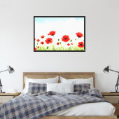 Rote Mohnblumen Leinwanddruck (Insitu (Schlafzimmer))