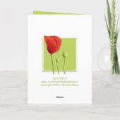 Rote Mohnblumen-Limone Geburtstags-Karte Karte (Rückseite)