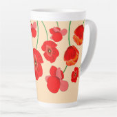 Rote Mohnblumen Milchtasse (Rechte Ecke)