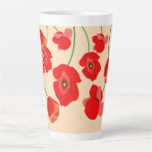 Rote Mohnblumen Milchtasse (Vorderseite)