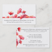 ** Rote Mohnblumen-mit BlumenBlume Visitenkarte (Vorne/Hinten)