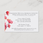 ** Rote Mohnblumen-mit BlumenBlume Visitenkarte (Rückseite)