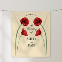 Rote Mohnblumen Moderne Hochzeit