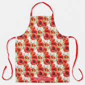 Rote Mohnblumen Mohn Blumen  Schürze (Vorderseite)