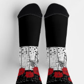 Rote Mohnblumen, Mohn, rote Blume Socken (Oben)