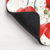 Rote Mohnblumen Mousepad (Ecke)