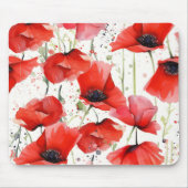 Rote Mohnblumen Mousepad (Vorne)