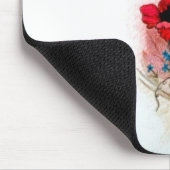 Rote Mohnblumen Mousepad (Ecke)