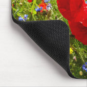 Rote Mohnblumen Mousepad (Ecke)