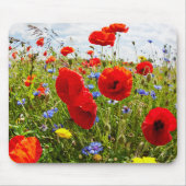 Rote Mohnblumen Mousepad (Vorne)