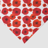 Rote Mohnblumen Muster Seidenpapier (Ausschnitt)