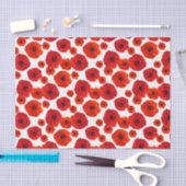 Rote Mohnblumen Muster Seidenpapier (Handwerk)