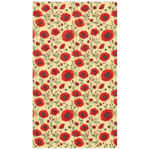 Rote Mohnblumen Muster Tischdecke