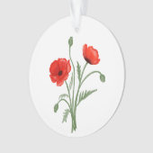 Rote Mohnblumen Ornament (Vorderseite)
