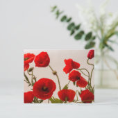 Rote Mohnblumen Postkarte (Stehend Vorderseite)
