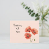 Rote Mohnblumen  Postkarte (Stehend Vorderseite)