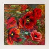 Rote Mohnblumen Puzzle (Horizontal)