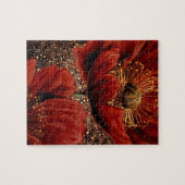 Rote Mohnblumen Puzzle (Horizontal)