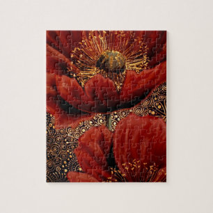 Rote Mohnblumen Puzzle