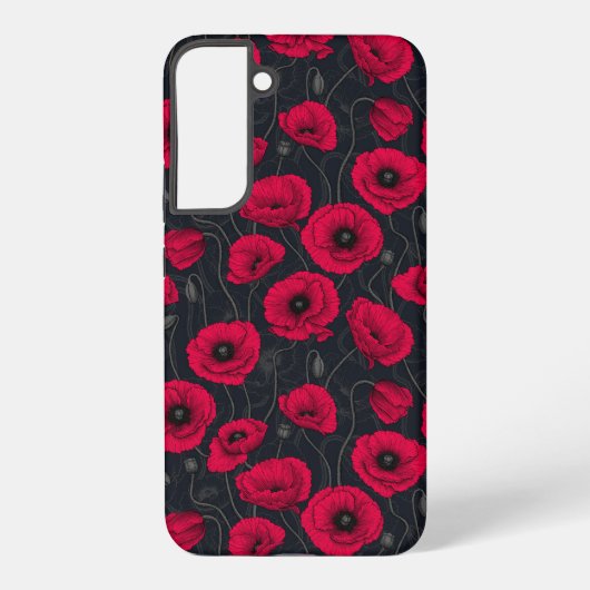 Rote Mohnblumen Samsung Galaxy Hülle (Rückseite)