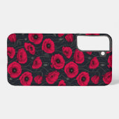 Rote Mohnblumen Samsung Galaxy Hülle (Rückseite (Horizontal))