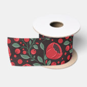 Rote Mohnblumen Satinband (Spule)