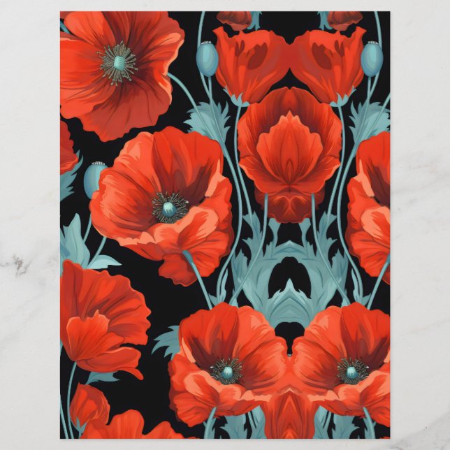 Rote Mohnblumen SCV 25 (Vorderseite)
