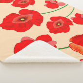 Rote Mohnblumen Sherpadecke (3/4)
