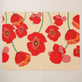 Rote Mohnblumen Sherpadecke (Vorderseite (Horizontal))