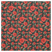 Rote Mohnblumen Stoff (Muster)