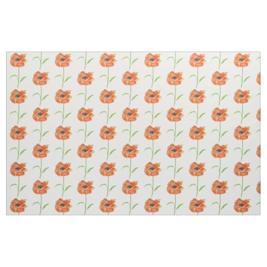 Rote Mohnblumen Stoff (Fat Quarter (45,7 x 55,9 cm))