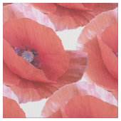 rote Mohnblumen Stoff (Nahaufnahme)