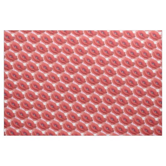 rote Mohnblumen Stoff (Yard (91,4 cm))