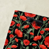 Rote Mohnblumen Strandtuch (Beispiel)