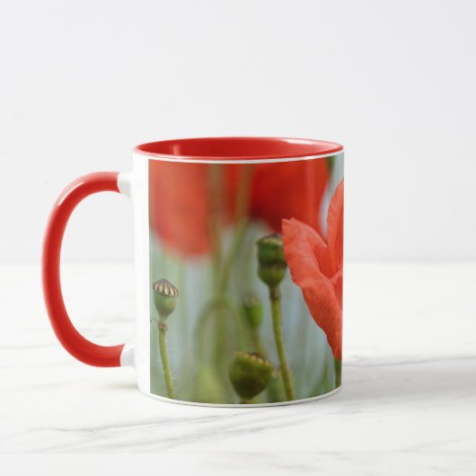 Rote Mohnblumen Tasse (Links)