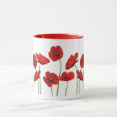 Rote Mohnblumen Tasse (Zentrum)