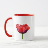 Rote Mohnblumen-Tasse Tasse (Links)