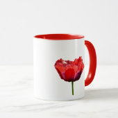 Rote Mohnblumen-Tasse Tasse (VorderseiteRechts)