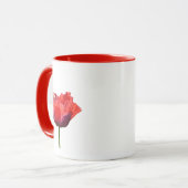 Rote Mohnblumen-Tasse Tasse (Vorderseite Links)