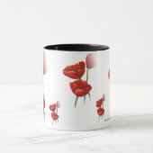 Rote Mohnblumen-Tasse Tasse (Zentrum)
